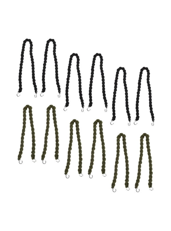 12Pcs Professional Blousing Strap Outdoor Supplies Polyester Yarn Black Outdoor Activities