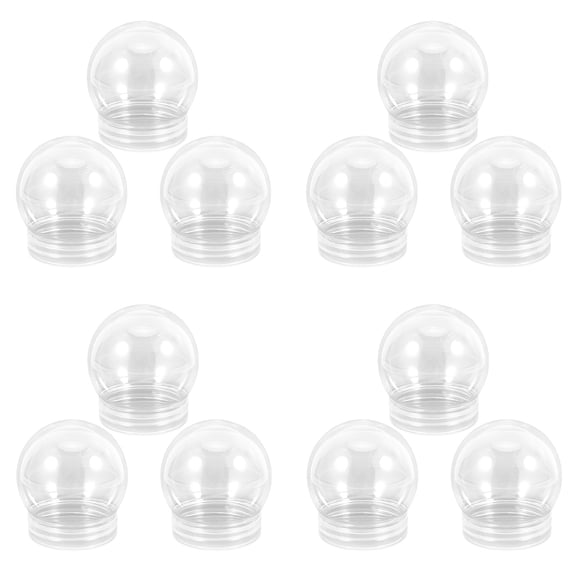 TEHAUX Clear Snow Globes for Home Decor Multifunctional Storage 12Pcs