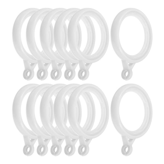 unbranded 12pcs Curtain Pole Rings Plastic Drapery Eyelet Curtain Rings For Curtain Rod Curtain Rod Circles Slides Curtain Rod Rings
