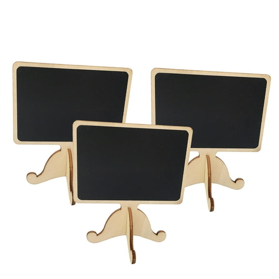 WHAMVOX Wood Mini Chalkboards Set of 12 Erasable Signs with Narrow Trim for Decor Use and Price Tag Messages 4.7 x 3.5 Inches