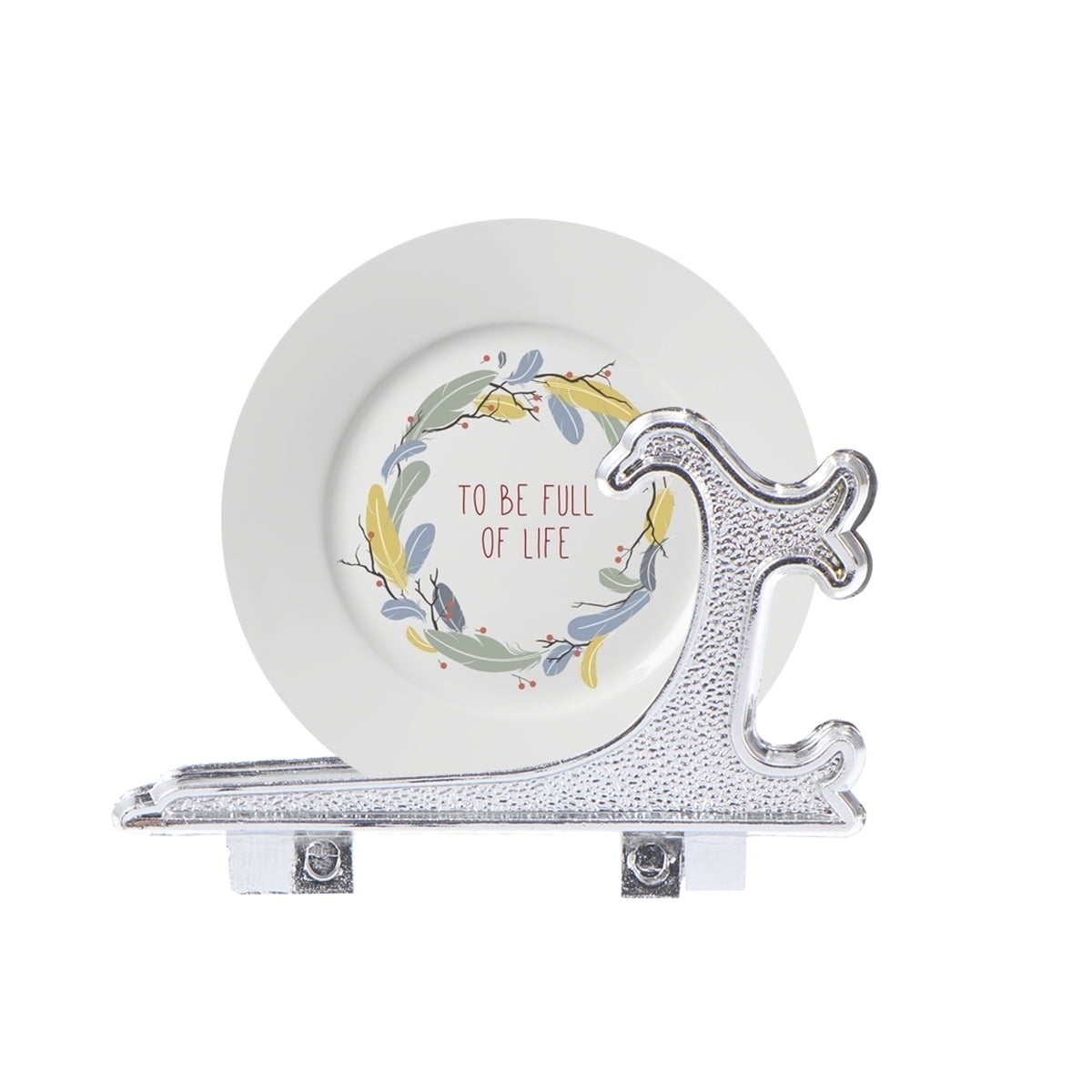 unbranded 12pcs Plate Display Stand Tray Rack Golden Silver Tray Rack ...