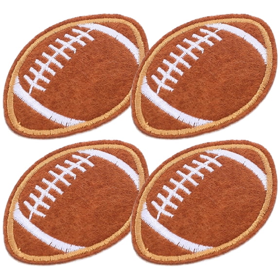 OUNONA Wear Resistant Coat Patches Embroidered Patch Brown 12pcs