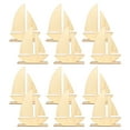 thumbnail image 1 of unbranded 12pcs Unfinished Boat Wood Cutouts Blank Sailboat Wooden Crafts for Handicrafts, 1 of 8