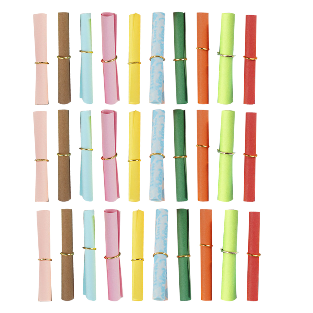 OUNONA Vintage Message Paper Scrolls Assorted Colors 140 Pieces for ...