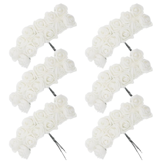 unbranded 144pcs Mini Fake Rose Flower Heads Mini Artificial Roses DIY Flowers Accessories