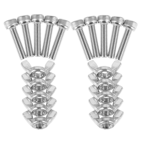 unbranded 14pcs Bat Pins for Pottery Wheel with Bolts and Wing Nuts Set Metal Bat Pins Replacements Pottery Tools for Wheel Head Ceramic Bat Silver