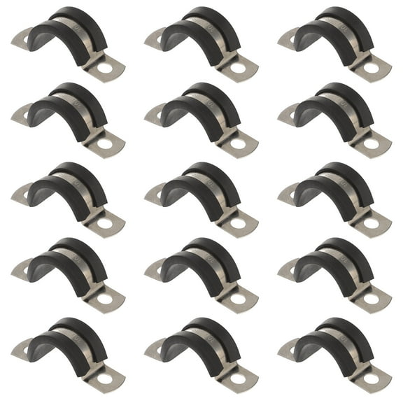unbranded  15 Pcs U-shaped Pipe Clamp Clamps for Woodworking Cable Repair Black