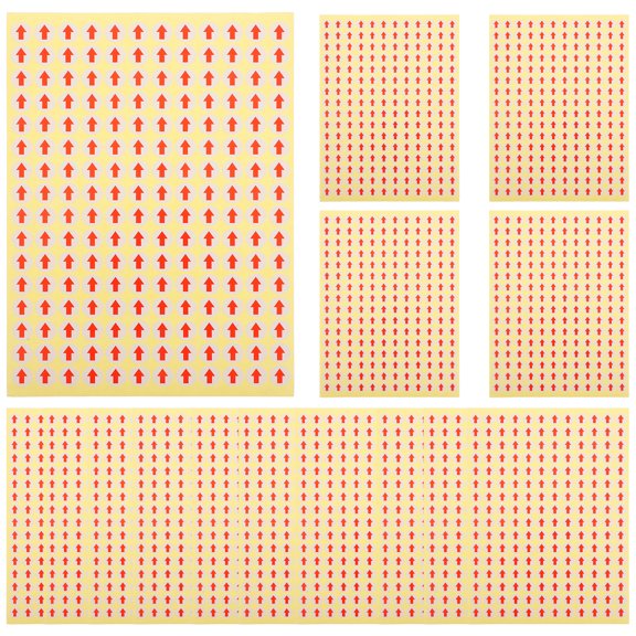 FONDOTIN Red Arrow Self Adhesive Labels for Daily Use Paper Stickers with Strong Adhesive