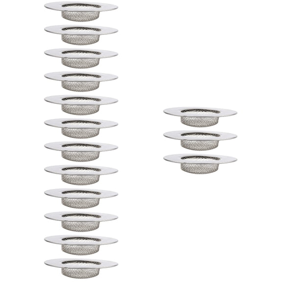unbranded 15 pcs Drain Hair Catcher Debris Filter Stainless Steel Floor Drain Filtering Mesh