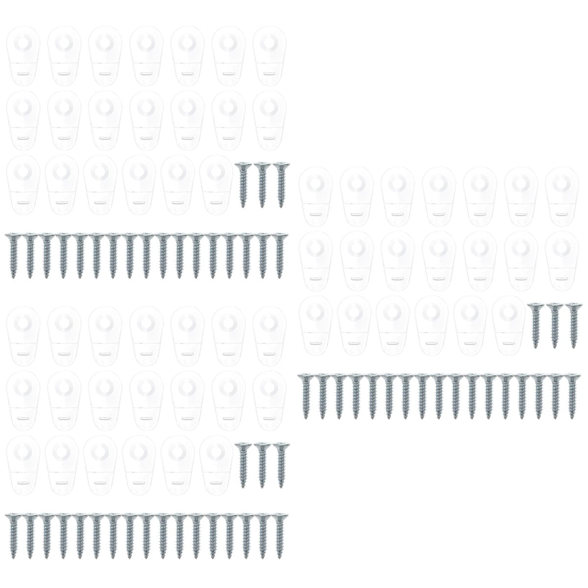 unbranded 150 pcs Mirror Mounting Clips Glass Retainer Clips Cabinet ...