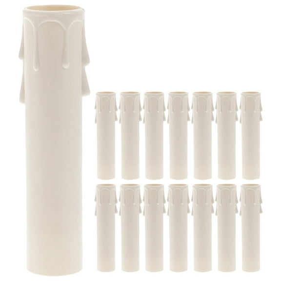 unbranded 15pcs Plastic Candle Tubes Drip Candle Plastic Sleeves Decorative Candle Drips Sleeves Drip Candle Cover Drip Candle Socket Covers For Home Party