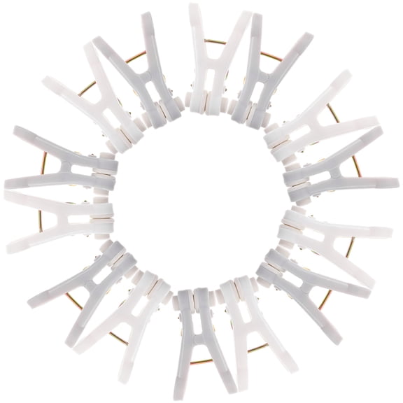 TEHAUX Clothespins for Clothesline with Smooth Clamps Assorted Color PP PET Material 16 Pieces Small Size Lightweight