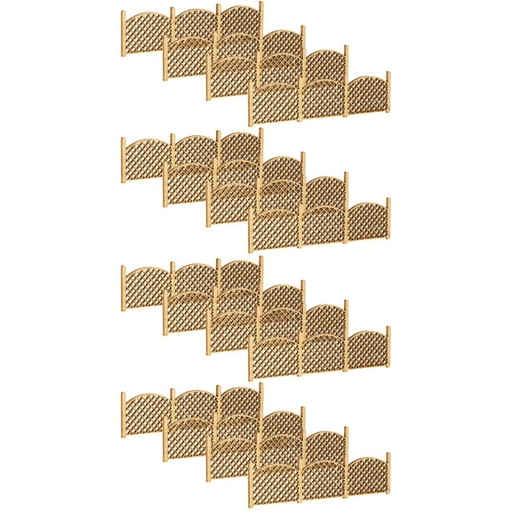 unbranded 16 Pcs Mini House Fences Wooden Fences Landscape Fences Decorative Farm Fake Fence Decors