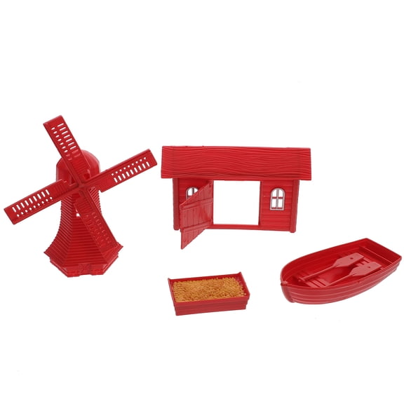TAILTOSS Tiny Figurines Red PVC 16Pcs 4.9X2.9X1In