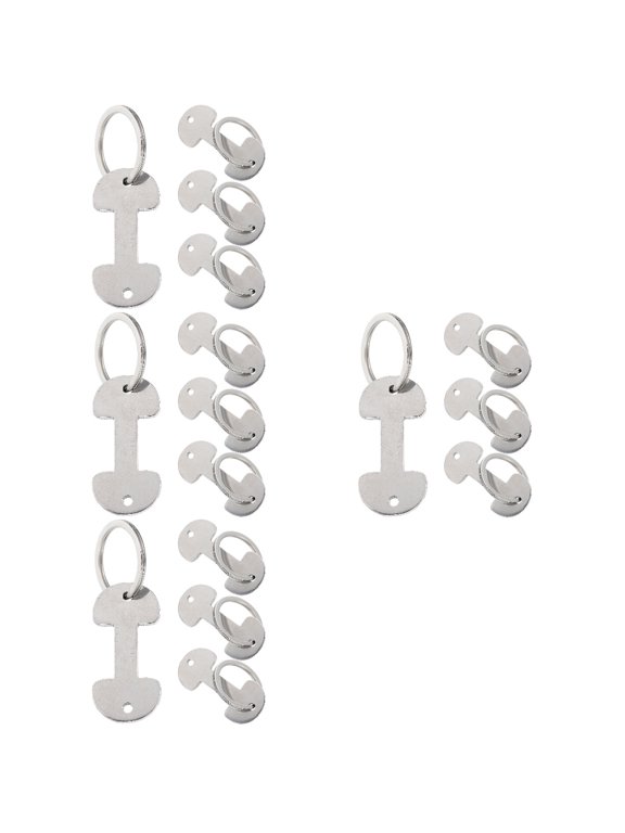 Coophya Smooth Metal Trolley Keychain Remover Tool for Everyday Use, Set of 16 Pieces