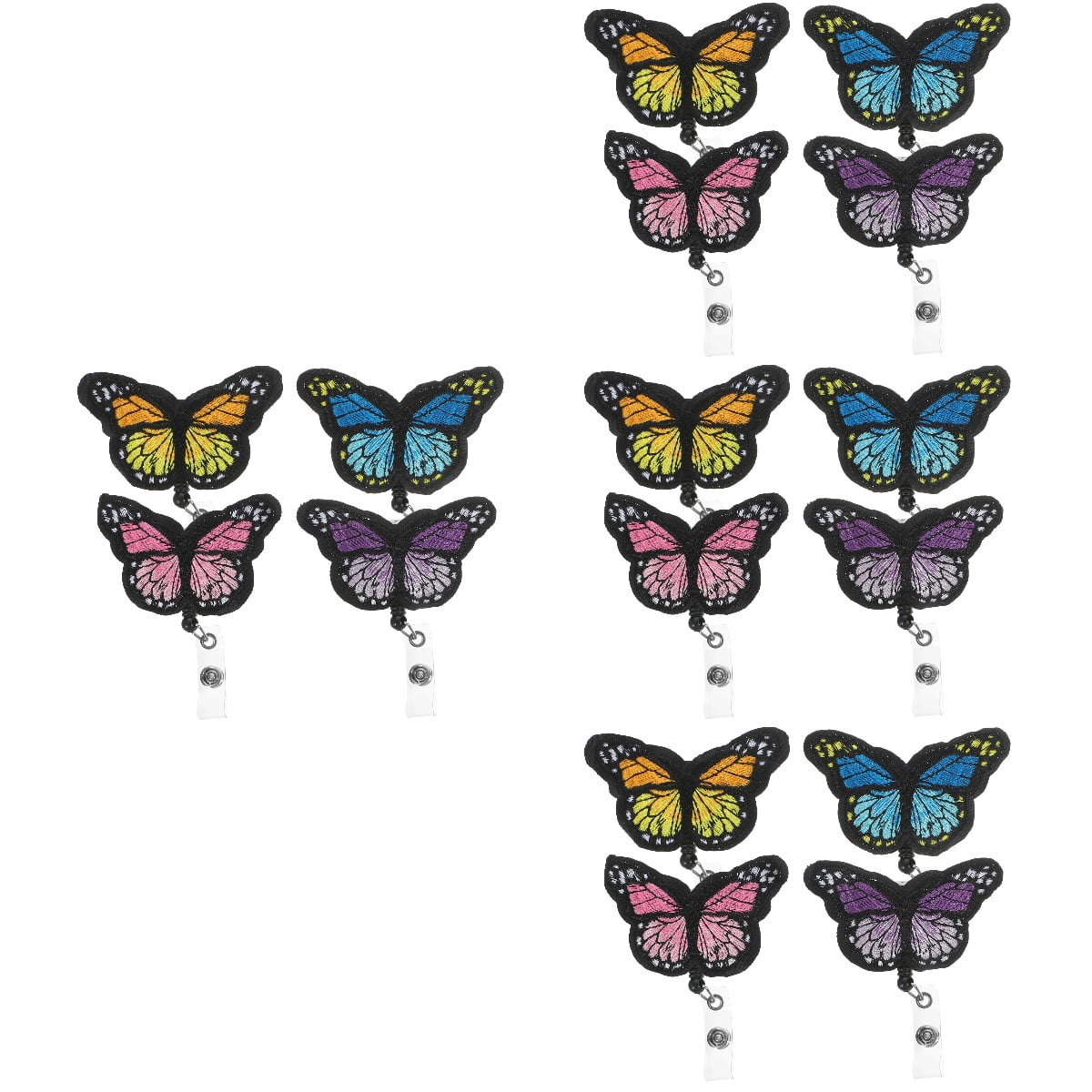 unbranded 16 Pcs  Practical Badge Holders Butterflies-Shaped Cards Buckles Id Cards Clips Adorable Badge Clips