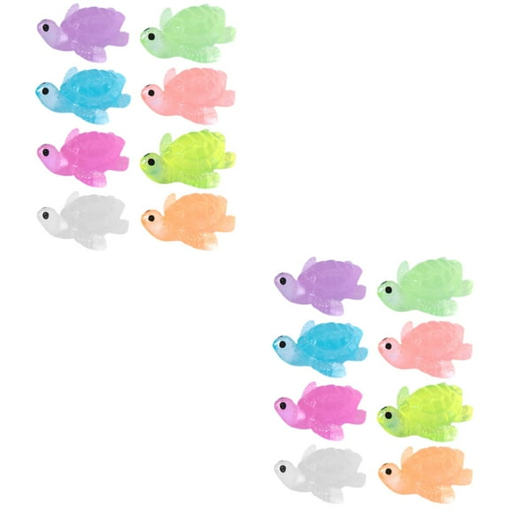 unbranded 16 pcs Luminous Turtle Figurine Year Of Micro Landscape Turtle Figurine