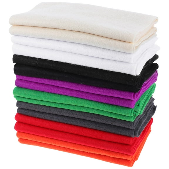 YSNOOWE 16Pcs Portable Felt Craft Sheets Assorted Colors Soft Fabric Material