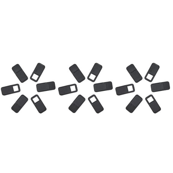 unbranded 18 Pcs Metal Oval Shaped Webcam Cover Camera Slider Shutter Privacy Protect Cover for Laptop Tablet Phone Shutter (Black)