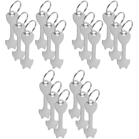18 Pcs Zinc Alloy Shopping Cart Tokens Keychains Keyrings Convenient Trolley Replacement Set
