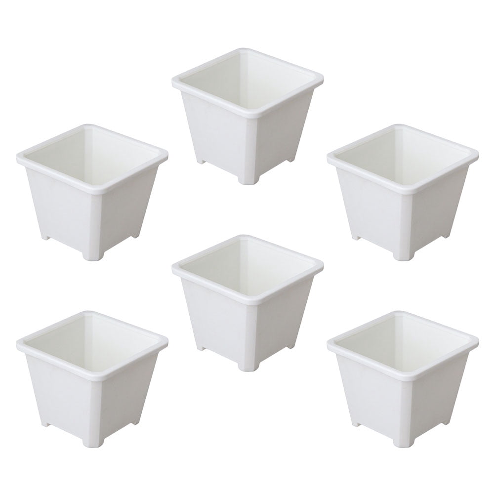 YSNOOWE Sturdy Plastic Planter - Minimalist Flower Pots for Indoor Use 18Pcs