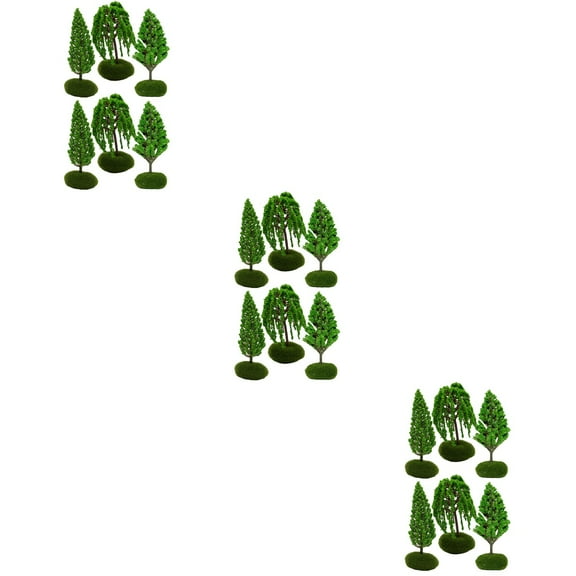 unbranded 18 pcs  Miniature Scenery Trees Model Landscape Trees Mini Trees Model Toy Trees
