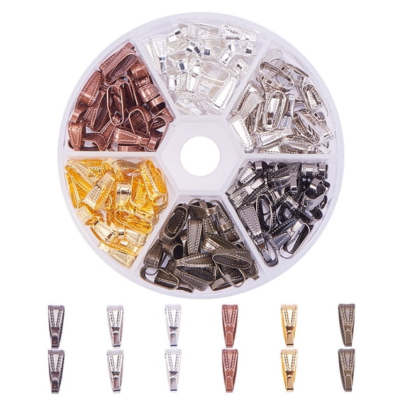 YSNOOWE Multi-Colored Metal Jewelry Connector Charm Pendants with 180Pcs Bails for Jewelry Making and Crafting