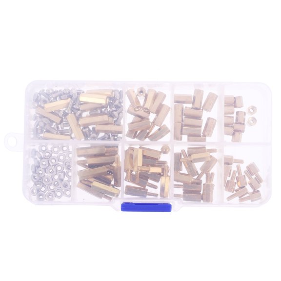 unbranded 180 Pcs/set Pocket Hole Jig Standoff Screw Nut 12.5X6.2CM Golden