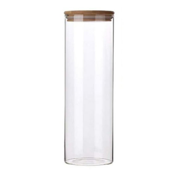 Vosarea Transparent Glass Storage Jar with Airtight Lid for Tea Coffee Spices and Dry Food