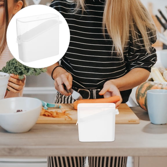 TEHAUX Cheese Keeper White PP Container for Home Use, Stylish and Practical Design to Keep Cheese Fresh