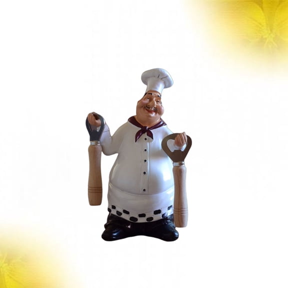 TEHAUX Creative Chef Ornament Resin Desktop Sculpture Decorative Kitchen Figurine Assorted Colors