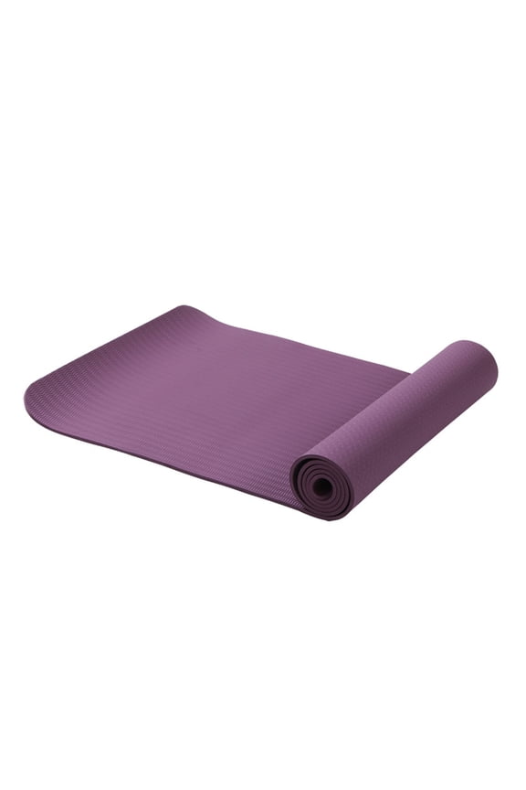 High Density Portable Purple Exercise Mat with Cushioned Support for Yoga