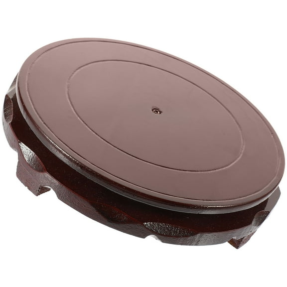 UPOUART Black Wooden Circular Pot Stand Indoor Plant Display Riser Elevated Base for Home Decor