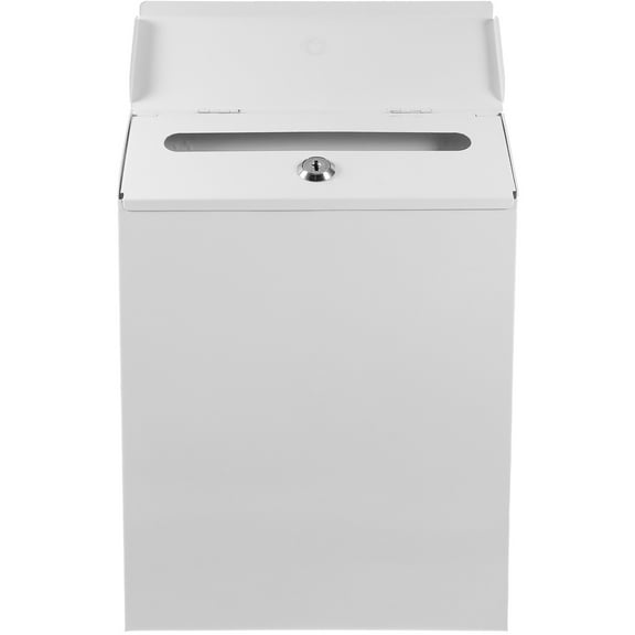 TEHAUX Mailbox White 1Pack 11.7X8.5X2.6In Iron Retro Home Garden Decor