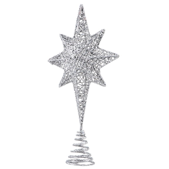 WHAMVOX Iron Christmas Star Tree Topper Decoration for Holiday Festive Celebrations, 1 Piece