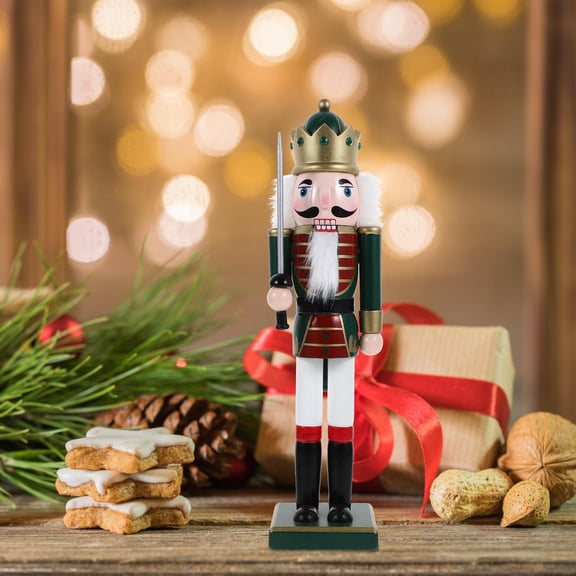TEHAUX Nutcracker Figures Wood Nutcracker Figurine Black 1Pack Living Room Decor