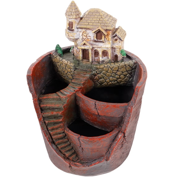 OULII Horticultural Flowerpot Modern Resin Transparent 1Pcs for Homeowners