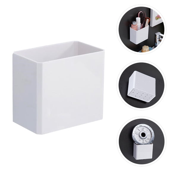 unbranded 1Pcs White Plastic Storage Rack for Home Decor and Bathroom Organization 10.5x7.5x17cm
