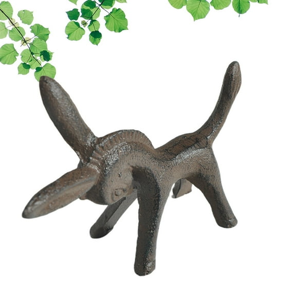 TEHAUX Cast Iron Donkey Figurine Dark Brown Animal Statue Decorative Collectible 5.1 x 1.6 x 3.7 inches
