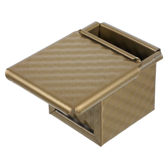 unbranded 1Set Small Loaf Pans Non-Stick Baking Mini Square Golden Aluminum Alloy for Professional Bakers