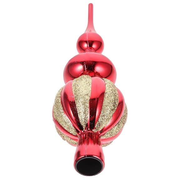 HOOWIFFY Small Plastic Christmas Tree Topper Holiday Decoration for Home Seasonal Festive Decor, 1 Set