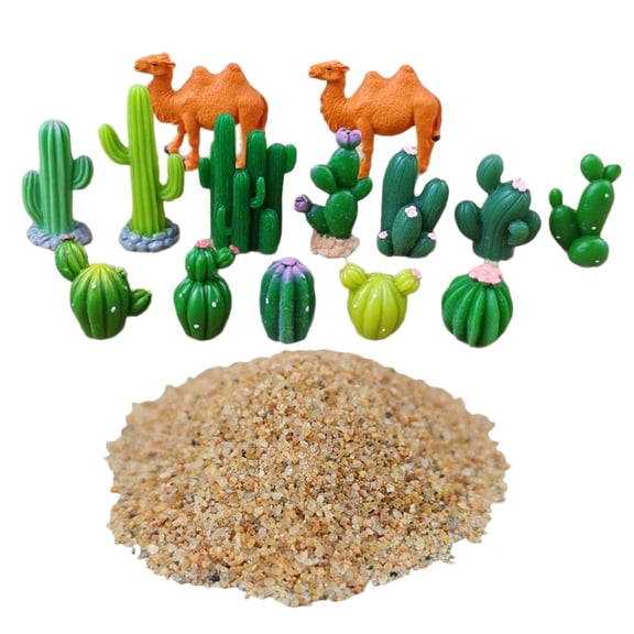 OFFIGAM Cactus Figurines Multi-Color Resin Desert Decor for Home, Office, Garden, and Creative Craft Projects
