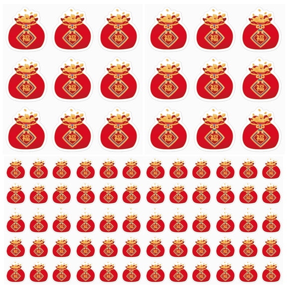 DECORNIJIA Envelope Seals Spring Festival Theme Coated Paper 2 Bags