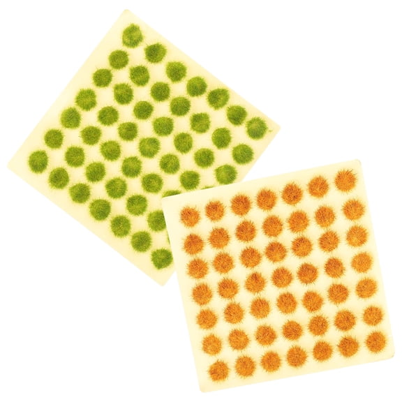 Static Grass Tuft for Decor Realistic Artificial Plastic Grass Boxes Green 2 Packs
