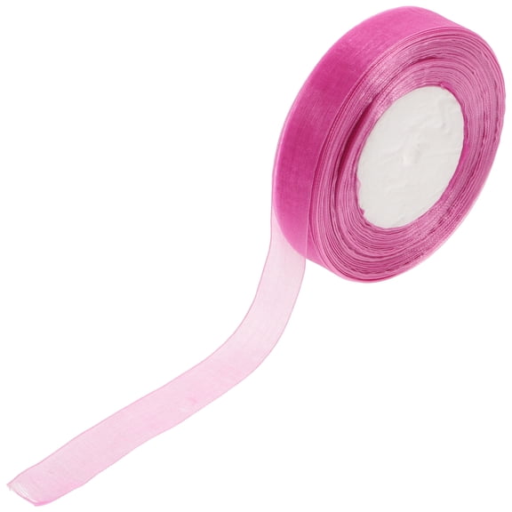 HEMOTON Purple Organza Ribbon for Decorating Made of Smooth Shiny Polyester 2CM