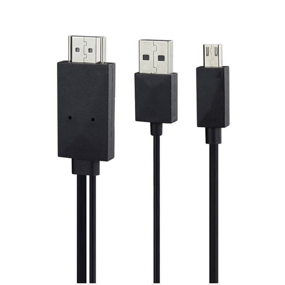 unbranded 2 Meters 11 Pin Micro USB to Cable to 1080P HDTV Adapter Cable Cord for (Black)