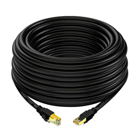 unbranded 2 Meters Cat 8 Ethernet Cable Computer Router Ultrathin Network Cable (Black)