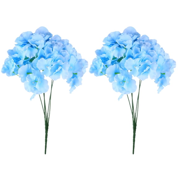 HOOWIFFY Artificial Hydrangea Assorted Color Silk Fabric 2Pcs 18.1X7.1X7.1in
