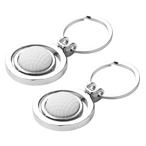 LOLIPPYY Soccer Theme Keychain Zinc Alloy White 2Pcs