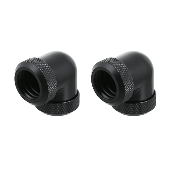 LITINKIMI 2Pcs Water Cooling Adapter for Pc with 90 Degree Rotary Fitting Rust Resistant Brass